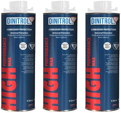 3 x 1 Litre Dinitrol High Performance Underbody Wax Clear Water Clean