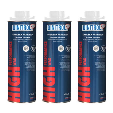 3 x 1 Litre Dinitrol Cera Anticorrosiva Transparente