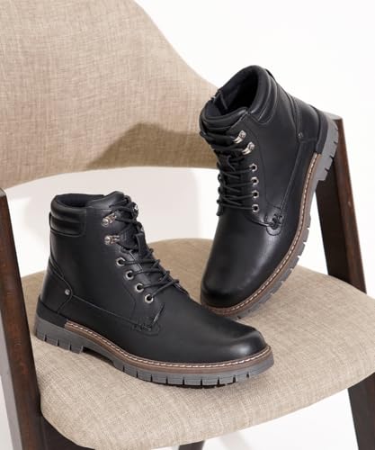 Image of Jousen Mens Boots Fashion Casual Boot Hiking Zipper Chukka Boots for Men