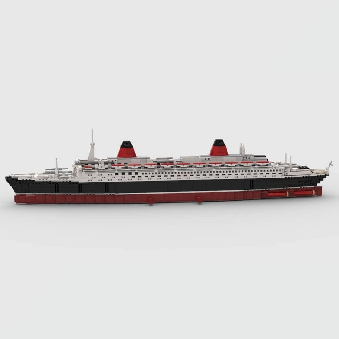 Cruise Ship Building Kit, 1/400 SS France Cruise Ship Model Assembly Ship Toy Sets, Creative MOC for Adults (2673PCS), I6ECLHK59106610AVK2S3