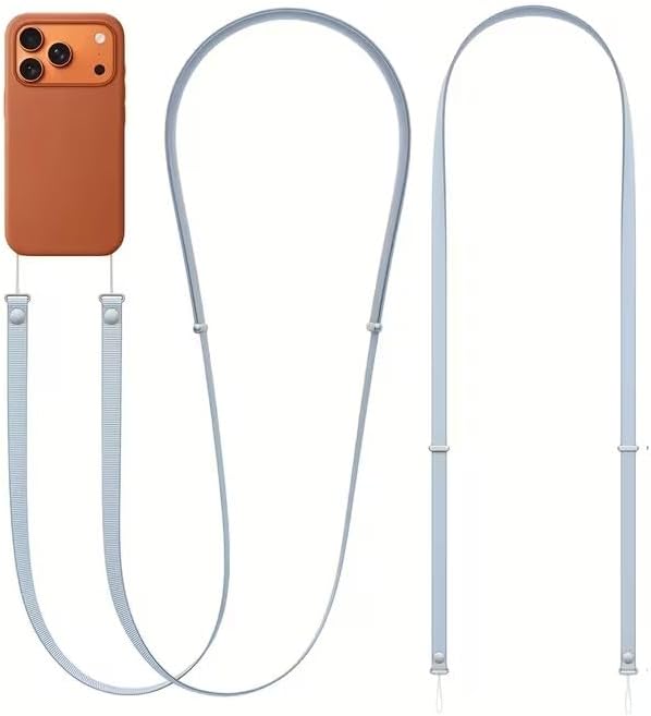 O Ozone Magnetic Crossbody Strap for iPhone 17/Pro/Max/Air Phone Cases with Dual Lanyard Holes, Adjustable Neck Lanyard for Women & Men - Light Blue