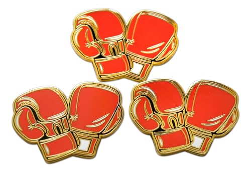 Novel Merk Fighting – Boxing Lapel Pin, Hat Pin & Tie Tack Set - with Clutch Back