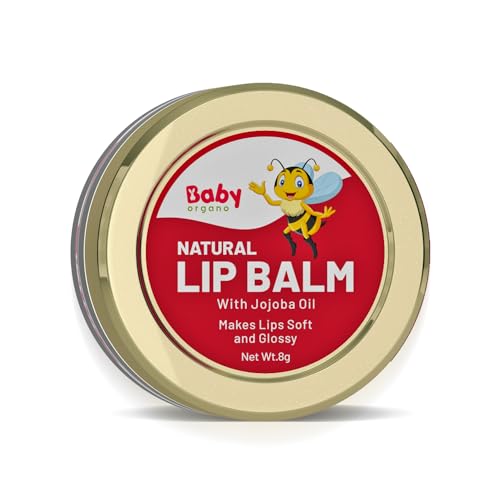 Image of BabyOrgano Rose & Pomegranate Lip Balm for Kids | 0+ Years | Natural Moisturizing Lip Care Mask | Desi Cow Ghee & Kokum Butter | Dry, Chapped & Lighten Lips | Chemical & Paraben Free | 8gm (Pack of 1)