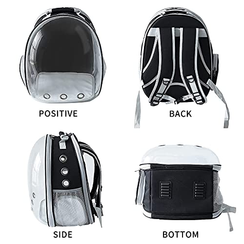Cat Backpack Carrier Bubble Expandable Foldable Breathable Pet Carrier Dog Carrier Backpack For Large Big Cats Hiking, Travelling, Camping, Up To 22 Lbs (Black) #TOP1