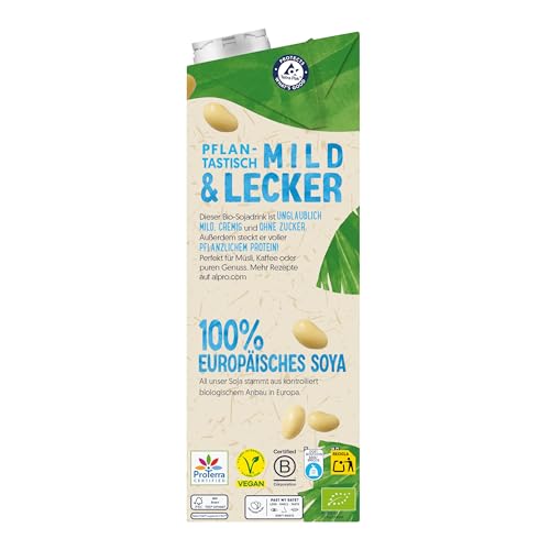 Alpro Bio Soyadrink ohne Zucker – 8 x 1 l
