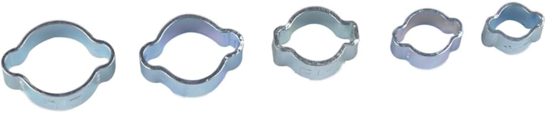 160pcs 8 Specifications Carbon Steel Hose Clamps for Line Black Tube Clamp Dual