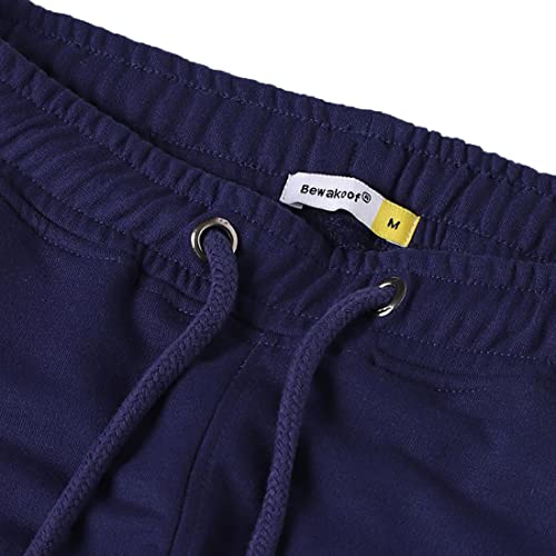 Image of Bewakoof Men's Cotton Regular Fit Joggers | Track pants for man | Lower for man | Trouser for men | Multipurpose | Mens Lower Activewear | Utility Pockets | Lightweight & Flexible Elastic Waist | Casual Joggers