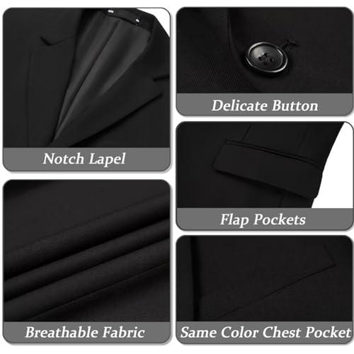 Mens Slim Fit Suit 2 Piece Suits Set One Button Suit Jacket and Pants Set Formal Business Wedding Prom Tuxedos2