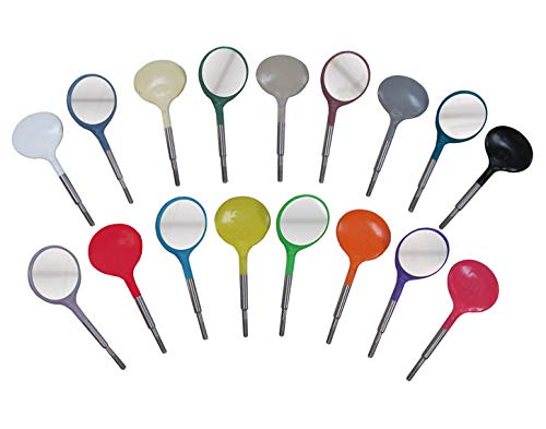 Zirc Dental 50Z371B Crystal HD Mouth Mirror Heads #4 Blue 12/Pk