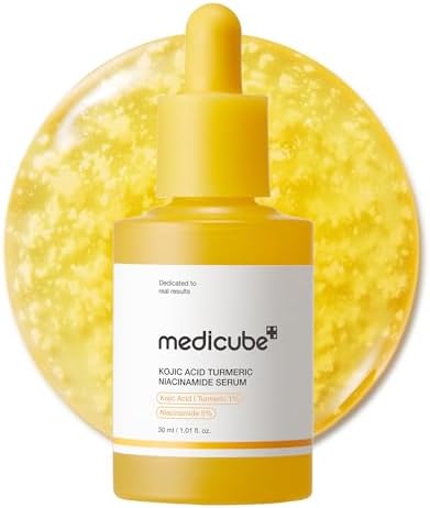 medicube Kojic Acid Turmeric Clarifying & Balancing Capsule Serum for Troubled Skin | Soothing & Brightening Facial Serum | Niacinamide & Glow Capsules for Hydration and Barrier Support | 1.01 fl.oz 30ml