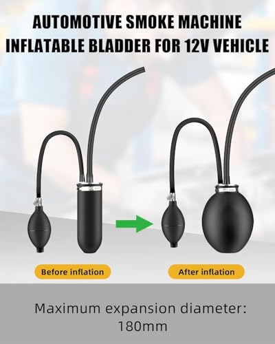 Image of Universal Easy Intake Adapter for Smoke Machine Automotive, Inflatable Air Bladder for 12V Vehicle Pipes Fuel Leakage Detector Diagnositc Tester