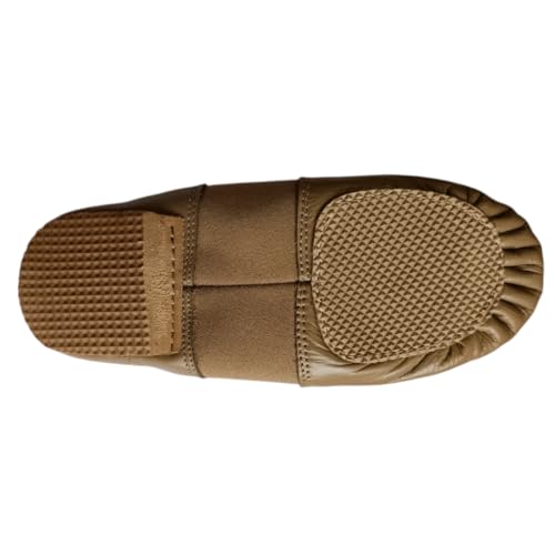 Zapatos de jazz de piel bronceada BAVA para bailarines de moderna 2