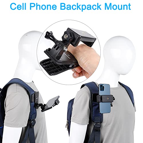 Image of PellKing Phone First-Person Perspective Shooting Mounting,Accesssory Kit with Chest Mount /Head Strap /Neck Holder /Backpack Strap Mount,for iPhone Samsung Oneplus and GoPro Action Camera More