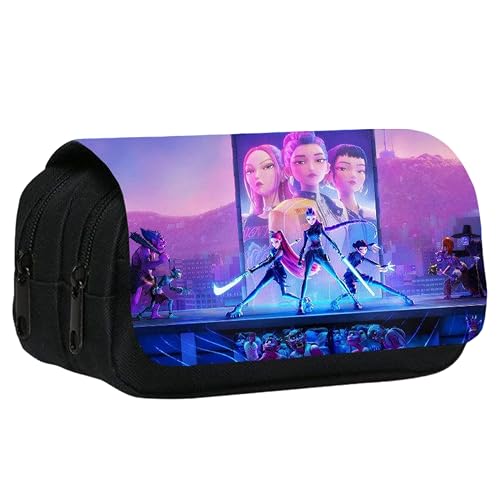 MODEQQ Huntrs Federmäppchen 3 Fächer, Huntrs Mäppchen mit Grossem Fassungsvermögen, Federmäppchen mit Reißverschluss, Schlampermäppchen für Kinder Studenten Schule Büro (A)