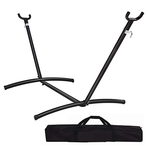 Zupapa 550lbs Capacity Portable Hammock Stand, Adjustable Space Saving Steel Hammock Stand, 2 Person w/Storage Bag