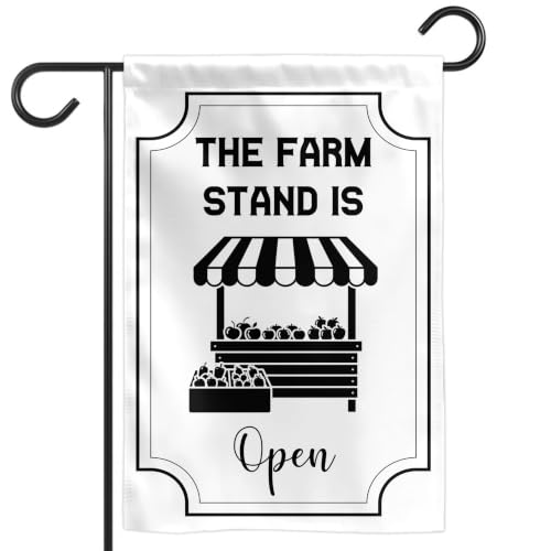 TODOLIA (12x18) The Farm Stand Is Open Garden Flag Double Sided Self Serve Farmers Goods Farm Stand Outdoor Decor Farmstand Yard House Porch Patio Farmer Gift For Family Friend (no flagpole)