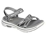  Skechers Damen Sandalen GO Walk 5 Celestial Grau, Schuhgröße:EUR 39