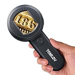 TOMLOV-P10-Microscope-for-Kids-Handheld-Coin-Magnifier-with-Light-for-Error-Coins-Portable-Trichome-Magnifying-Glass-100X-Collector-Pocket-Jewelers-Loupe-Digital-Microscope-with-2-ScreenBlack