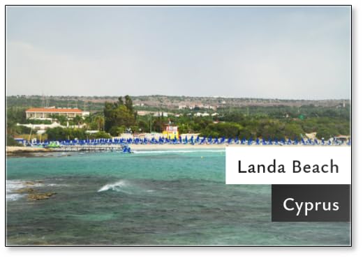 Landa Beach in Ayia Napa, Cyprus., Design 1, Fridge Magnet
