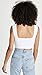 Susana Monaco Women's Wide Strap Crop Top, Sugar, White, M