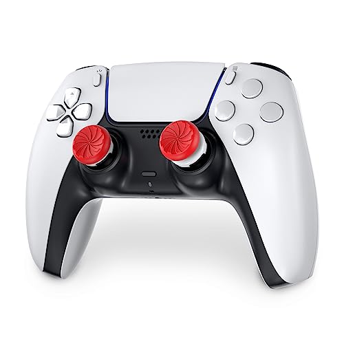 Image of KontrolFreek FPS Freek Inferno for PlayStation 4 (PS4) and PlayStation 5 (PS5) Controller | Performance Thumbsticks | 1 High-Rise, 1 Mid-Rise | Red /White