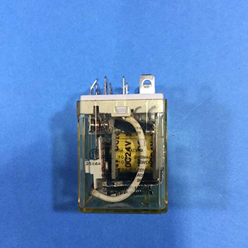 IDEC RH2B-UDC24V 2 Poles DPDT, 24 VDC Coil, Blade Terminal, Compact Power Relay, Industrial 10 AMP GP Relay, Plain Style, RH Series