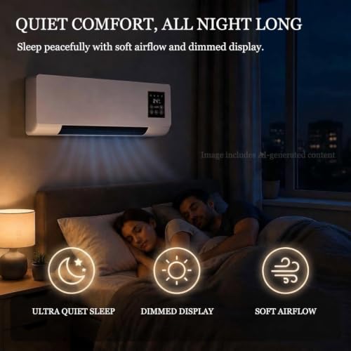 Ductless Wall Mount Air Conditioner, Portable Heater And Cooling Fan Combo
