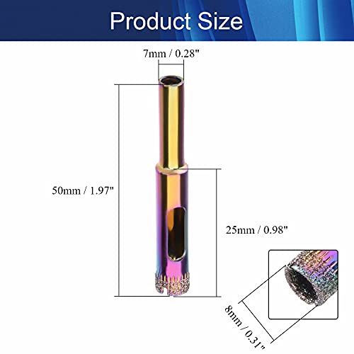 Brocas diamantadas 8mm para vidrio y cerámica pack 10 miniatura 2