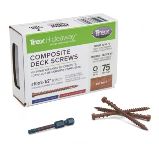 Trex Color Match Deck Screws 2-1/2" 75ct (Beach Dune/Jasper/Golden Hour)