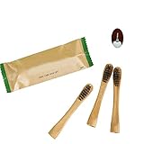 Eco-Friendly Electric Toothbrush Smoker's Replacement Bamboo Toothbrush Heads Medium Hardness...