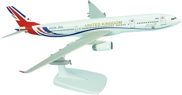 Model Airplane Royal Air Force 1/200 Scale Plane RAF Airbus A330-243MRT ZZ336 for display with stand, push together Aeroclix Model Aircraft for collectors