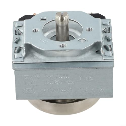 Dolvitrny Temporizador mecánico para ollas a presión eléctricas, arroceras y hornos — Temporizador de metal semicircular de 60/90/120 minutos con interruptor de campana, función siempre encendida (120