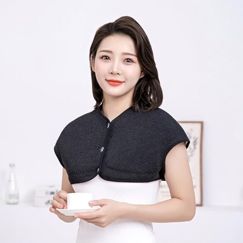 PURFUN Winter Thermal Fleece Lining Shoulder Warmer Elderly Men Women Wearable Shoulder Wrap Shawl Coldproof Shoulder Cover4