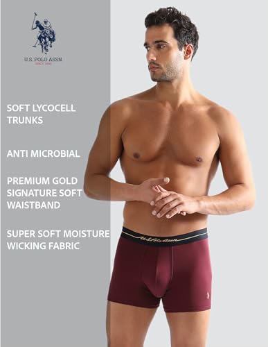Image of U.S. Polo ASSN. Men PT004 4 Way Stretch Premium Lyocell Sustainable Underwear Trunks -Pack of 1