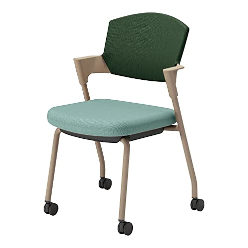 【メーカー配送・設置・組立】コクヨ ミーティングチェア 会議用椅子 プロッティ Protty スタッキング 肘付 カバー交換可能 キャスター 背座クッションタイプ K17-Z22CW-39Q62