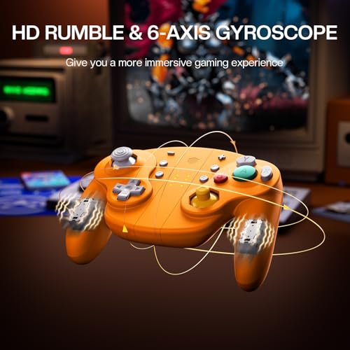 Image of NYXI Wizard 2 Wireless Switch Controller, TMR Hall Joystick Wireless Controller, NFC, Adjustable Triggers, Programmable Buttons, 6-Axis Gyro, HD Rumble for Switch /NGC /PC