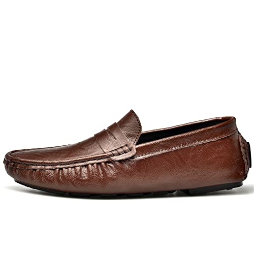 LEADER SHOW Men's Casual Loafers Moccasin Slip on Flats Boat Casual Dress Driving Shoes2