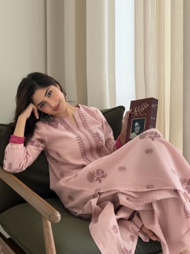 Image of ANNI DESIGNER Women's Rayon Viscose Straight Printed Kurta with Palazzo | Women Kurta Set | Ethnic Wear for Women | Daily Office Casual Traditional Outfit