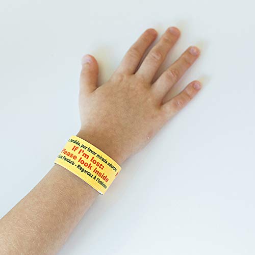 Kenson Kids 804879256564 Children Safety Id Wristband Reusable Identification Bracelets Waterproof Id Band Safety Wristband thumb #2