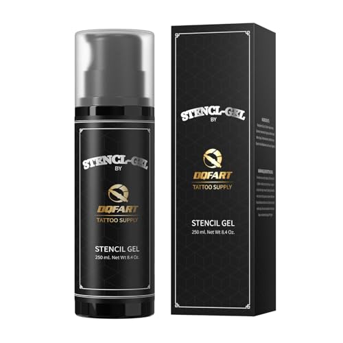 COSMICN Premium Tattoo Transfer Solution with Cologne Scent - Clear Long-Lasting Application Gel for Professional & Home Use, Resists Smudging (250ml /8.4oz)