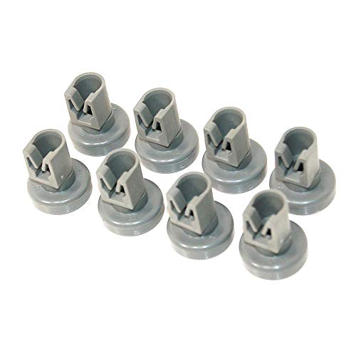 8x La rueda superior del lavavajillas universal compatible con Zanusi 50286967000 50269970005 50278101006 50269921008, Electrolux 50286966002, Zanker 764817 889198-25 mm