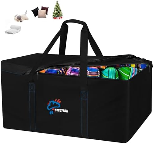 SIRUITON Gartenkissen-Tasche 600D Oxford,Wasserdicht,175x75x55cm | UV-beständig,mit Griff & Reißverschluss,für Terrassenkissen & Weihnachtsbaum,langlebig,vielseitig,Outdoor-Schutz,