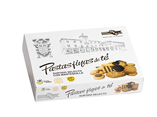 Pastas finas de té de Cervera de Pisuerga (Palencia) de Pastas Uko - pack de 4 cajas de 450 g/ud - total 1800 gramos
