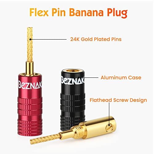 Conectores banana para terminales de altavoz con resorte de 6 pares Flex Pin 2