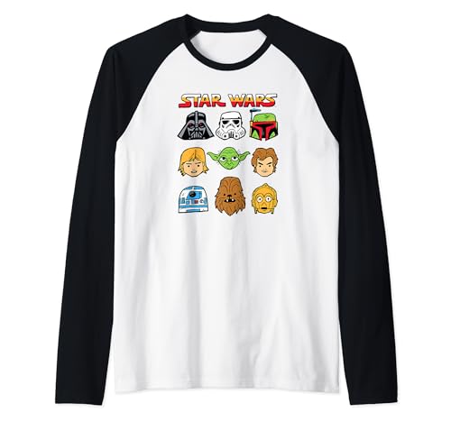 T-shirt baseball raglan Star Wars The Force Cartoons pour adulte