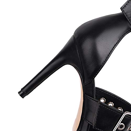 LUXMAX Women Punk Style Pumps Pointed Toe Stiletto High Heel Pumps4
