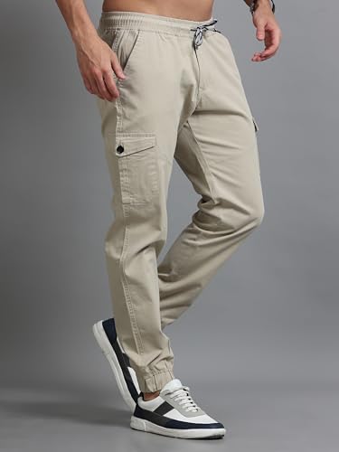 Image of U.S. Pitchers Mens Twill Laffer Cargo Joggers I 6 Pocket Utility Pants I Stylish Comfort Fit I 12 Colors I Sizes 30 to 38