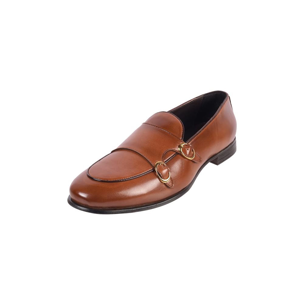 Metro Tan Tan Double Monk Strap Leather Adjustable Professional Formal Shoes UK/8 EU/42 (19-445) (B0D9MPB6HQ) Amazon Price History, Amazon Price Tracker