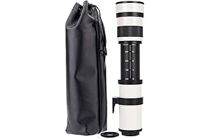 JINTU 420-800mm f/8.3 Manual Zoom Telephoto Lens for Canon T3i Cameras