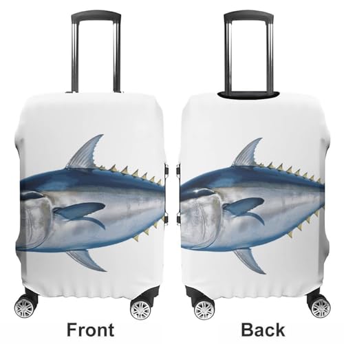 Carry on Luggage Cover Tuna Thunnus Suitcase Covers for Luggages Tsa Approved Travel Luggage Sleeve Protector Elastic Suitcase Protector Anti-Scratch Washable Fits 19-30 Inch Case -S3